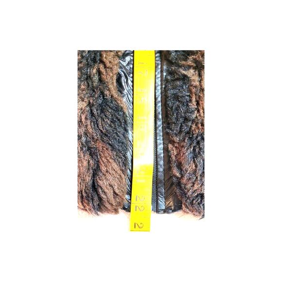 Womens Sleeveless Brown Sweater Vest Faux Fur Collar L Glam Mob Wife Western - Picture 5 of 12